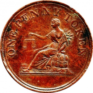 Реверс монеты Канада, 1 пенни, 1812-1813, Томас Холлидей (жетон пенни, разомкнутый венок)
