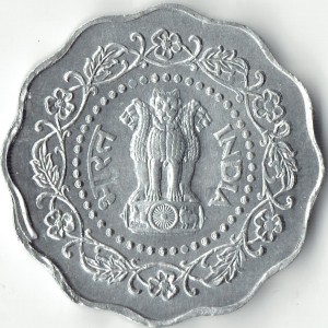Аверс монеты Индия, 10 пайс, 1980-1982