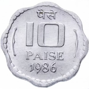 Реверс монеты Индия, 10 пайс, 1983-1993