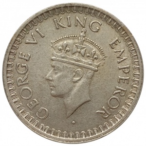 Аверс монеты Индия, ½ рупии, 1942-1945