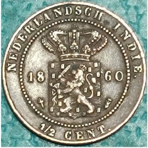Аверс монеты Индия, ½ цента, 1856-1909