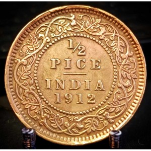 Реверс монеты Индия, ½ пайса, 1912-1936