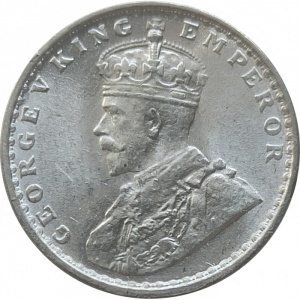Аверс монеты Индия, 2 анны, 1912-1917