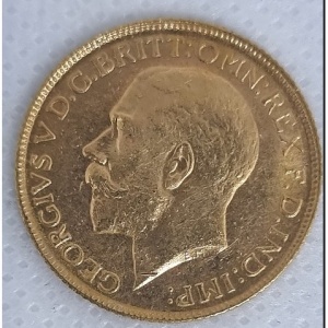 Аверс монеты Индия, 1 соверен, 1918