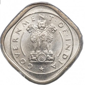 Аверс монеты Индия, 2 анны, 1950-1955