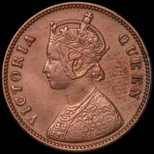 Аверс монеты Индия, ¼ анна, 1862-1876