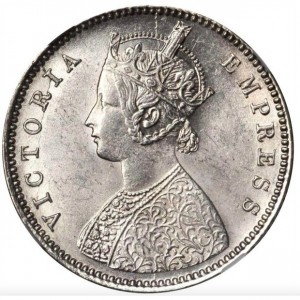 Аверс монеты Индия, ½ рупии, 1877-1899
