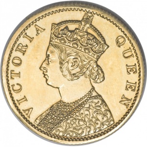 Аверс монеты Индия, 10 рупий, 1870-1875