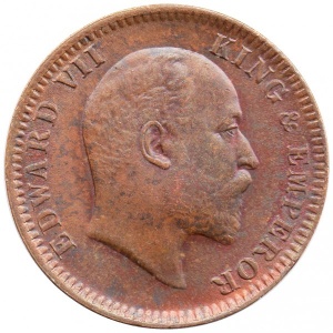 Аверс монеты Индия, ¼ анна, 1903-1906