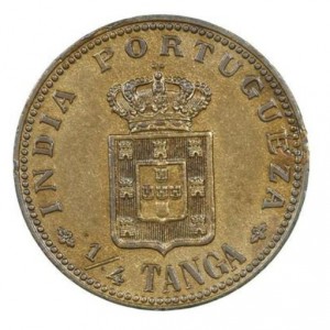Реверс монеты Индия, ¼ танга, 1901-1903