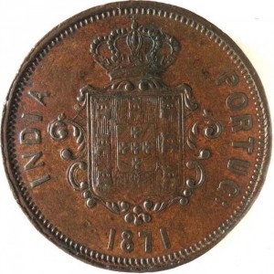 Аверс монеты Индия, 1 танга, 1871