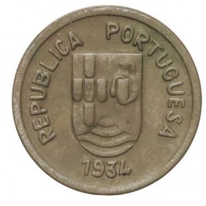 Аверс монеты Индия, 1 танга, 1934