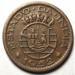 Реверс монеты Индия, 1 танга, 1952