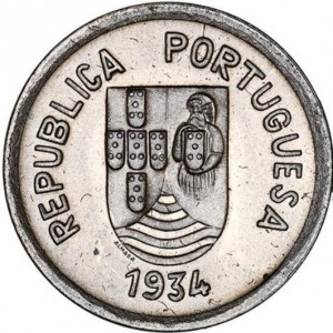Аверс монеты Индия, 4 танга, 1934