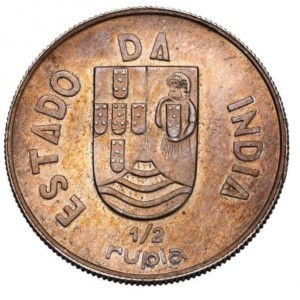 Реверс монеты Индия, ½ рупии, 1936