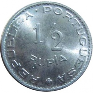Аверс монеты Индия, ½ рупии, 1947-1952