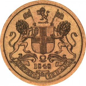 Аверс монеты Индия, ¹⁄₁₂ анна, 1835-1848