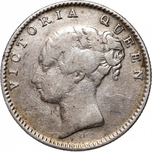 Аверс монеты Индия, ½ рупии, 1840
