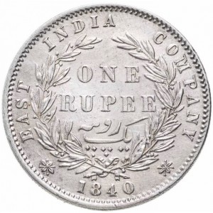Реверс монеты Индия, 1 рупия, 1840