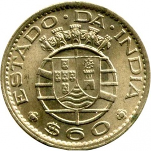 Аверс монеты Индия, 60 сентаво, 1958-1959