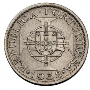 Реверс монеты Индия, 1 эскудо, 1958-1959