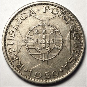Реверс монеты Индия, 6 эскудо, 1959