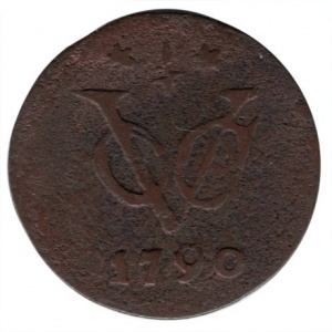Реверс монеты Индия, ½ дуита, 1790