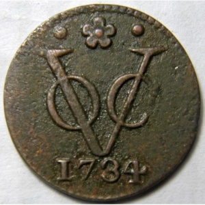 Реверс монеты Индия, 1 дуит, 1726-1804