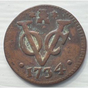 Реверс монеты Индия, 1 дуит, 1729-1735, Медь /коричневый цвет/