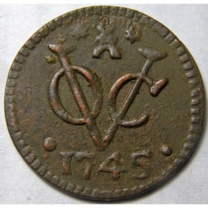 Реверс монеты Индия, 1 дуит, 1736-1752