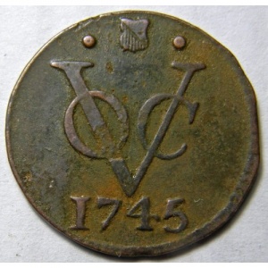Реверс монеты Индия, 1 дуит, 1742-1794
