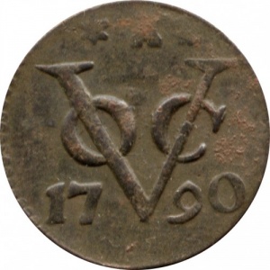 Реверс монеты Индия, 1 дуит, 1753-1792