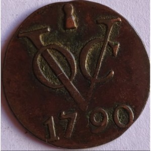 Реверс монеты Индия, 1 дуит, 1790