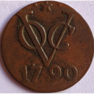 Реверс монеты Индия, 1 дуит, 1790