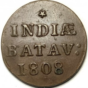 Реверс монеты Индия, 1 дуит, 1802-1809, Надпись: "INDIÆ BATAV"