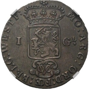 Реверс монеты Индия, 1 гульден, 1786-1790