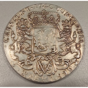 Реверс монеты Индия, 1 дукатон, 1728-1741, Герб Зеландии