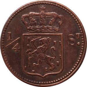 Аверс монеты Индия, ¼ стювера, 1822-1836