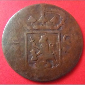 Аверс монеты Индия, ½ стювера, 1820-1826