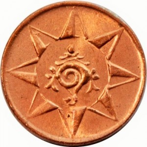 Аверс монеты Индия, 1 кэш, 1901