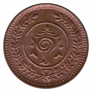 Аверс монеты Индия, 4 кэш, 1906