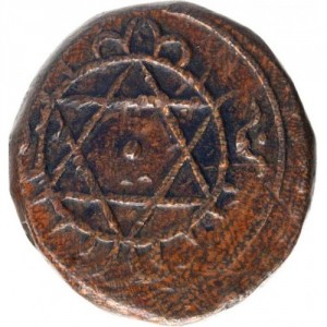 Реверс монеты Индия, ½ чакрама, 1888