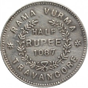 Реверс монеты Индия, ½ рупии, 1909-1932