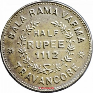 Реверс монеты Индия, ½ рупии, 1937