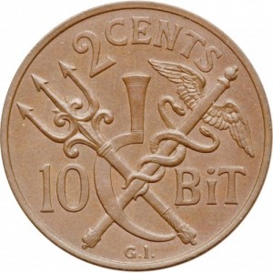 Реверс монеты Индия, 2 цента, 1905