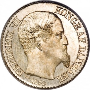 Аверс монеты Индия, 5 центов, 1859