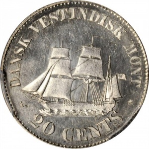 Реверс монеты Индия, 20 центов, 1859-1862