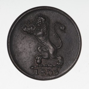 Аверс монеты Индия, 1 кэш, 1803