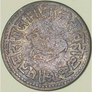 Аверс монеты Индия, ¼ анна, 1891