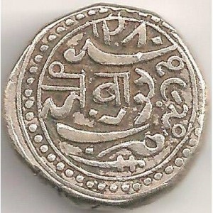 Реверс монеты Индия, 1 кори, 1854-1864